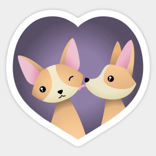 Corgi love Sticker